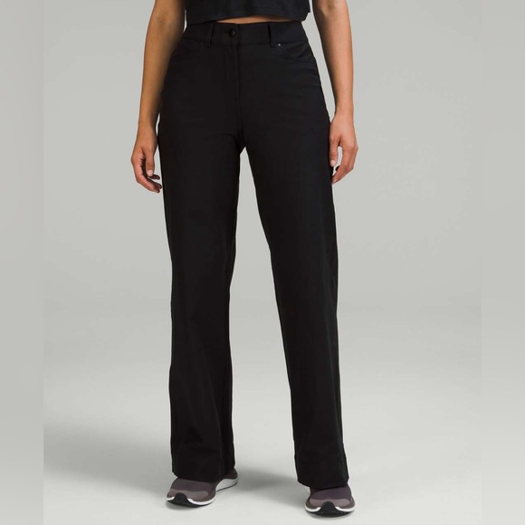 EUC lululemon size 28 city sleek wide leg pant in black - Picture 1 of 4